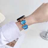 APPLE WATCH 9 RHINESTONE WHITE STONE ELASTIC STRAP_CWASC1561