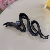 Wave Pearl Hair Claw Oversized Metal Shark Clip_Cwaha0290
