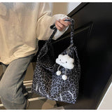 Leopard Print Large-Capacity Single-Shoulder Bag