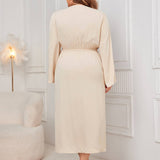 CHIC ASYMMETRICAL HEM SLIM LONG SLEEVE DRESS_CWDSD8481