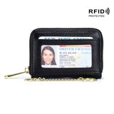 Zipper Key Case Genuine Leather Card Holder_Cwab3870