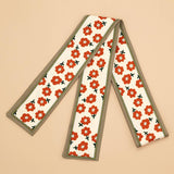 FLORAL LETTER PRINT SCARF HEADBAND BAG STRAP_CWASC0061
