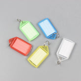 SOLID COLOR TRANSPARENT PULL OUT KEY TAG KEYCHAIN_CWMM2076