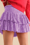 Womens Sequin Cake Short Skirt