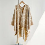 All-Season Warm Shawl Women Thick Poncho Cape_Cwocasl00081