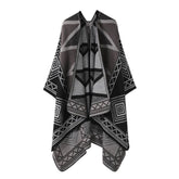 CAPE DARK DOUBLE SIDED WARM OUTER WEAR THICK SHAWL_CWASC2122