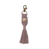 LETTER PENDANT COTTON ROPE BRAIDED KEYCHAIN_CWMM1579