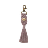 LETTER PENDANT COTTON ROPE BRAIDED KEYCHAIN_CWMM1579