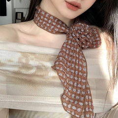 Floral Print Slim Scarf For Women_Cwasc03970