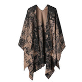 SOLID COLOR DOUBLE SIDED CAPE SHAWL OUTER CAPE_CWASC2133