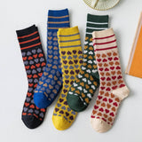 Vintage Love Print Mid-Tube Socks For Women_Cwms0409