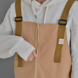 ADJUSTABLE ZIPPER APRONS WITH POCKETS WORK CLOTHES_CWMM3307