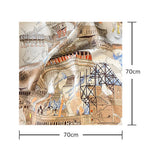 French Vintage Silk Square Scarf - Neck Accessory_Cwasc0609
