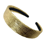 METALLIC RUCHED WAVE PU HEADBAND PALACE STYLE_CWAHA6318