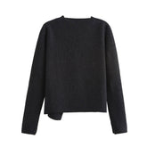 Wool Blend Cardigan With Cuff Opening Design