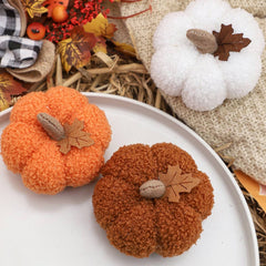 Ins Velvet Faux Pumpkin Halloween Decor_Cwmm9924