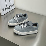 LEATHER PLATFORM SNEAKERS WITH COLOR LACES_CWSHF0167