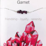 SILVER CHAIN NATURAL STONE NECKLACE WITH CARD_CWAJE1057