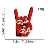 CARTOON BLACK MUSIC SKULL SERIES CLOTH STICKER_CWMM4050