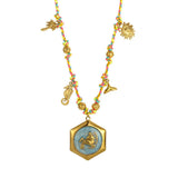 HANDMADE ZODIAC NECKLACE WITH ENAMEL CHARMS_CWMM8810