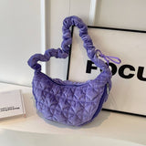 LARGE PUFFY VELVET CLOUD SHOULDER BAG_CUAB00492