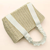 SIMPLE PORTABLE SOLID COLOR STRAW BAG_CWAB2093