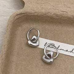 Womens Valentines Day Love Heart Earrings