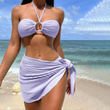 3 PIECE BIKINI SET HALTER WITH MESH SKIRT_CWMW0146