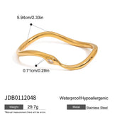 18K GOLD SNAKE BANGLE IN STAINLESS STEEL_CWAJE4646