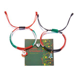 CHRISTMAS WOVEN TREE PAPER CARD MAGNETIC BRACELET_CWAJE2393