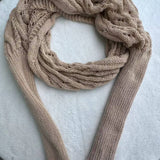 Cwasc1793_Twisted Hollow Long Sleeve Shawl Collar Scarf