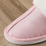 FAUX SUEDE FUZZY SLIPPERS WOMEN MEN_CWSHS0267