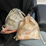 Drawstring Floral Makeup Bag Travel Storage Pouch_Cuab00720