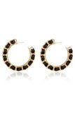 FABRIC LAYERED TRENDY HOOP EARRING_CWAJE027