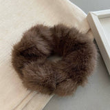 FAUX MINK PLUSH HAIRBAND HAIR ACCESSORIES_CWAHA4041