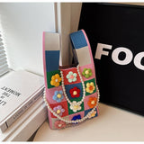 Fashion Simple Knitted Flower Tote Bag_Cwab2419