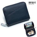 COIN PURSE ZIPPER GENUINE LEATHER CARD HOLDER_CWAB3829