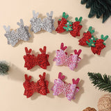 CHRISTMAS ANTLER BOW CLIP FOR KIDS PARTY_CWAHA6692