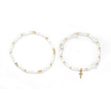 IMITATION PEARL CROSS RICE BEAD BRACELET_CWMM3847