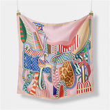 Thin Versatile Printed Square Scarf