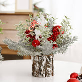 MINI CHRISTMAS TREE WITH RED BERRIES PINECONES_CWMM9895