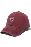 SPRING SUMMER WASH HEART BASEBALL CAP SUN HAT CWAH0012