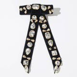 Velvet Rhinestone Bow Hair Clip For Women