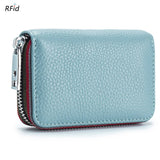 Top Layer Cowhide Zipper Genuine Leathe Card Holder_Cwab3835