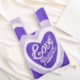 Women Knit Clutch Purse Love Shoulder Tote Bag_Cwab0884