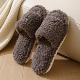 HOME SOLID COLOR CURLY COTTON SLIPPERS_CWSHS0827