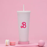 DOUBLE LAYER PORTABLE PLASTIC STRAW DIAMOND CUP_CWMM0978