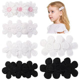 CHILDRENS PETAL FLOWER BLACK AND WHITE HAIRPIN_CWAHA2346