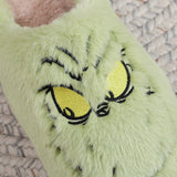CHRISTMAS GREEN MONSTER GRINCH COTTON SLIPPERS_CWMM3059