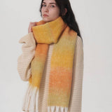 GRADIENT WOOL SCARF FOR WOMEN LUXURY WINTER WARMTH_CWASC0328